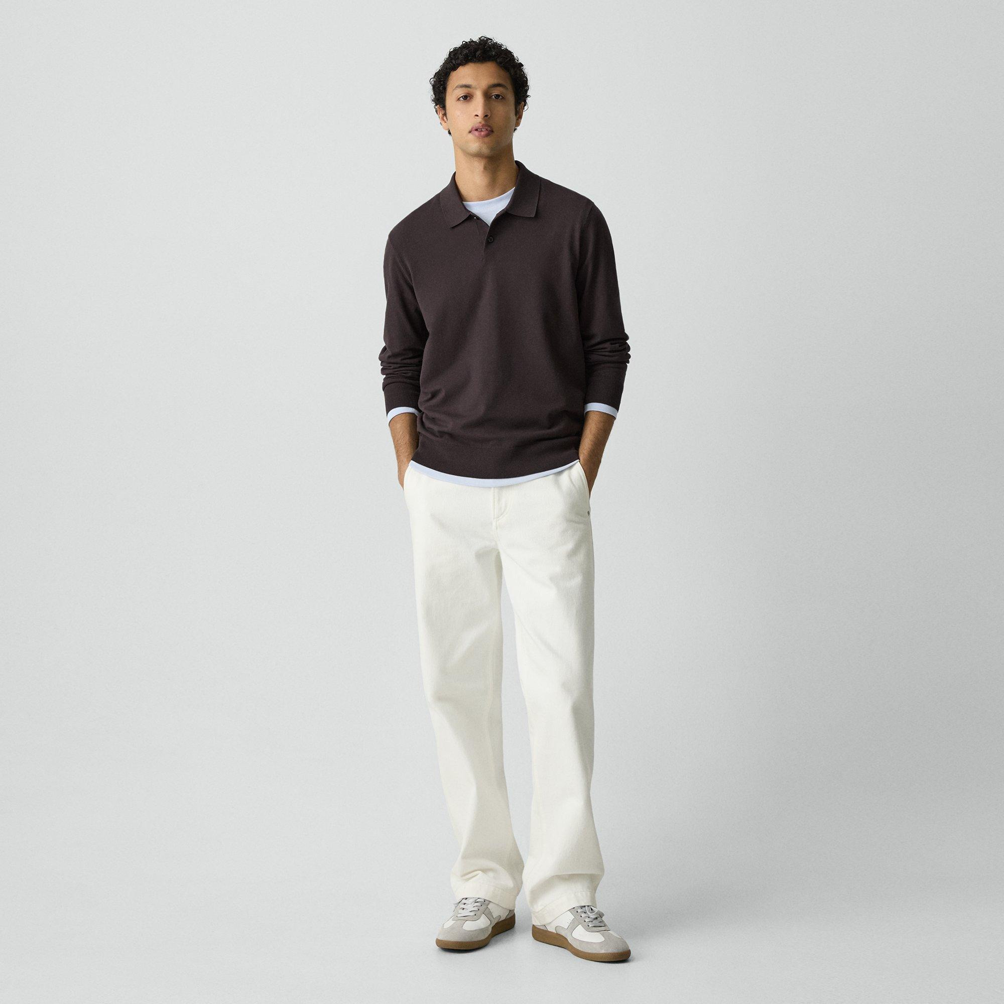 Goris Long-Sleeve Polo Shirt in Light Bilen - 6