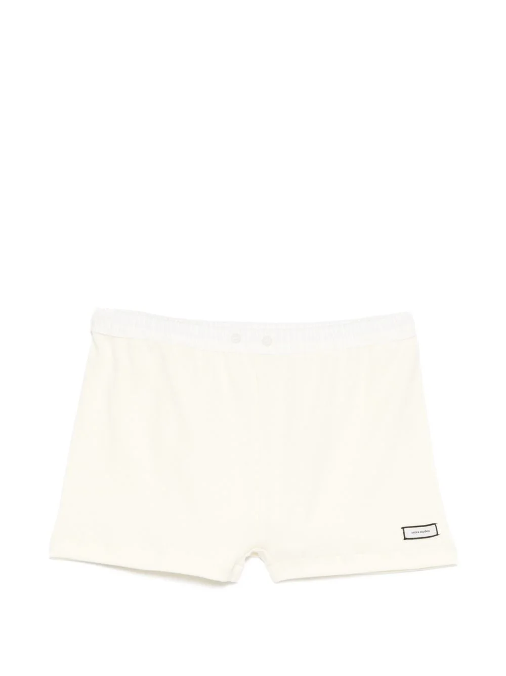 elastic-waist mini shorts - 1