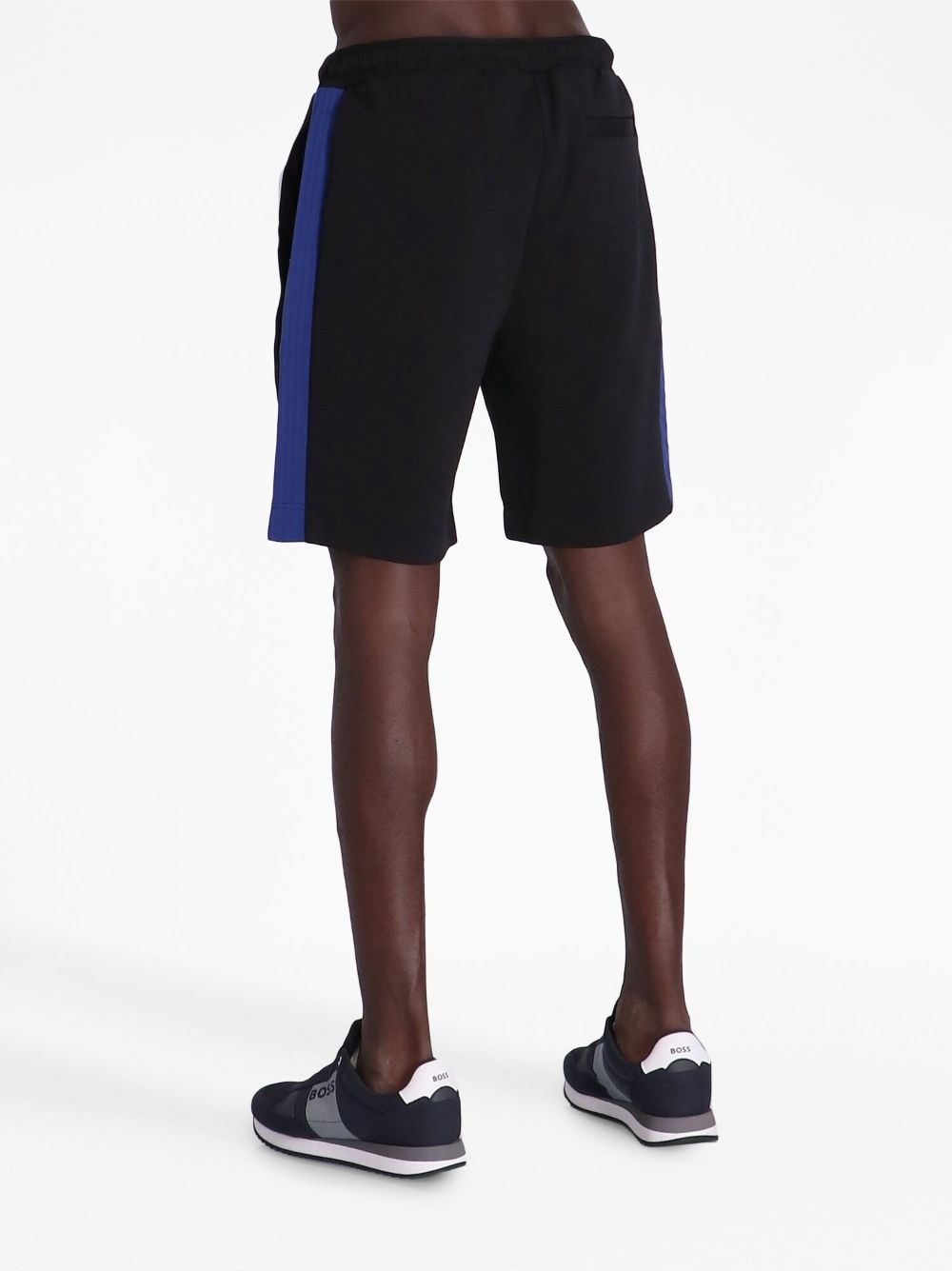 logo-embroidered tape-detailing shorts - 4