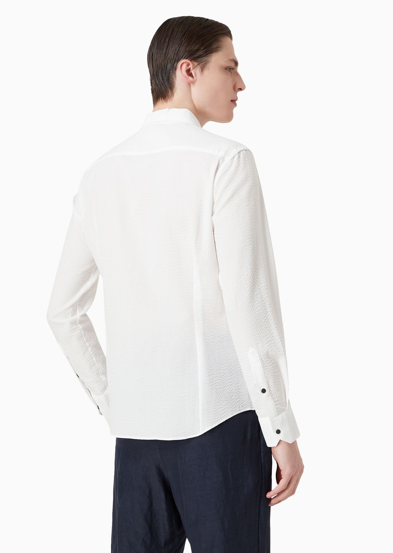 Zipped, cotton-seersucker shirt - 3