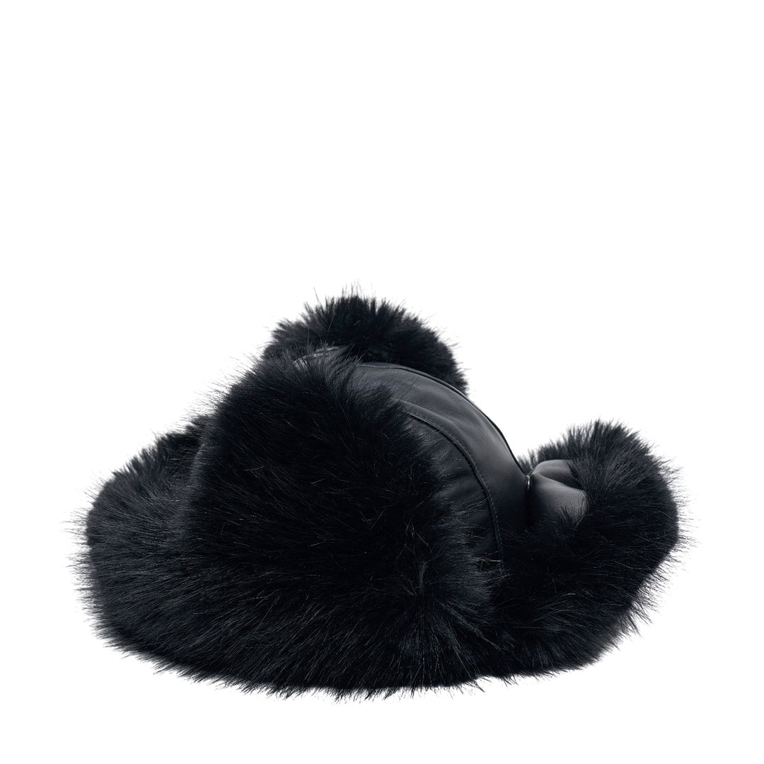 Women Trapper Hat Leather - 2