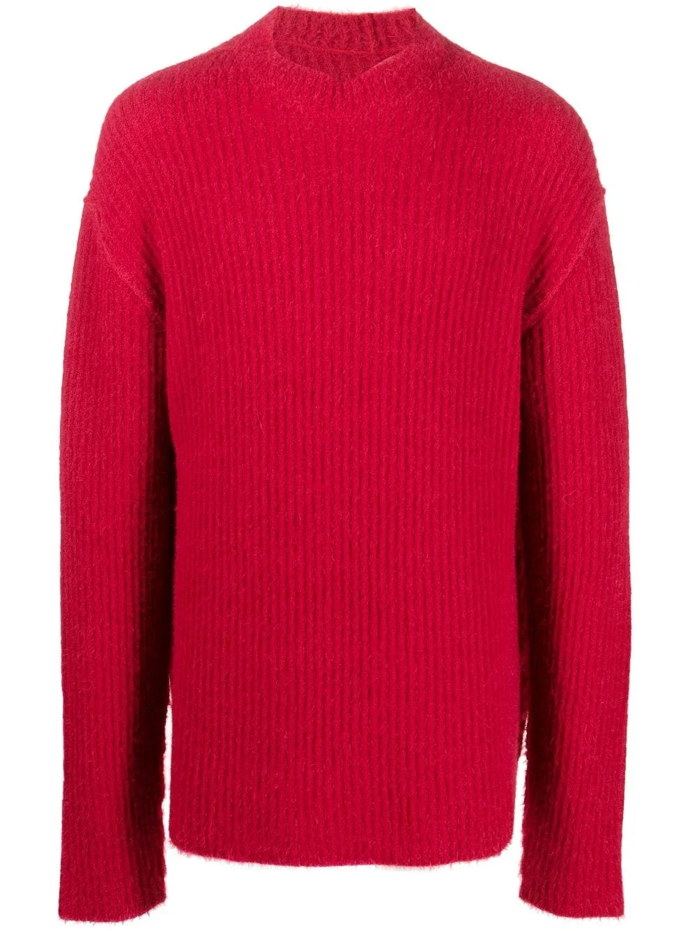 ribbed brushed-effect jumper - 1