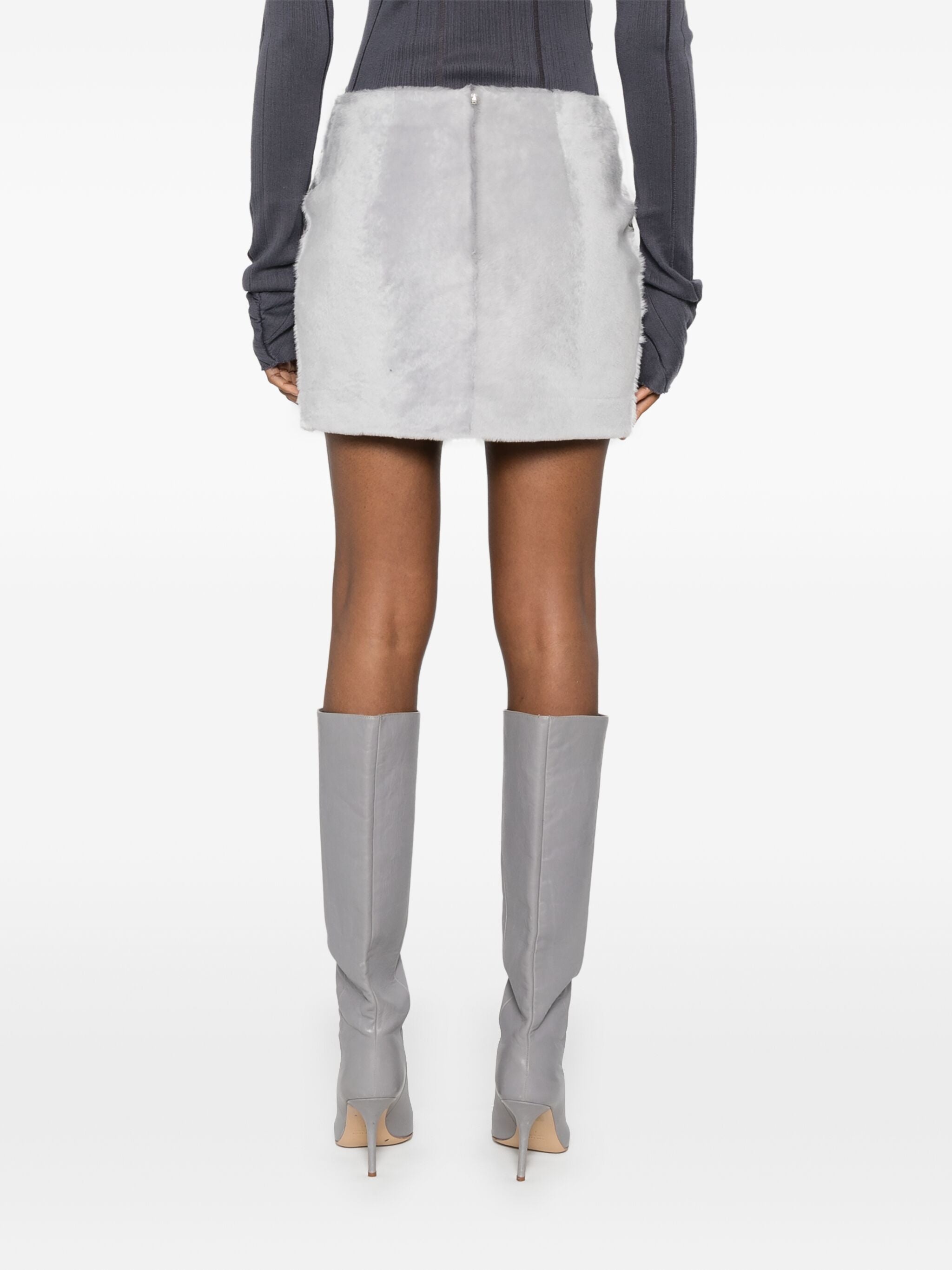 Shearling Mini Skirt - 2