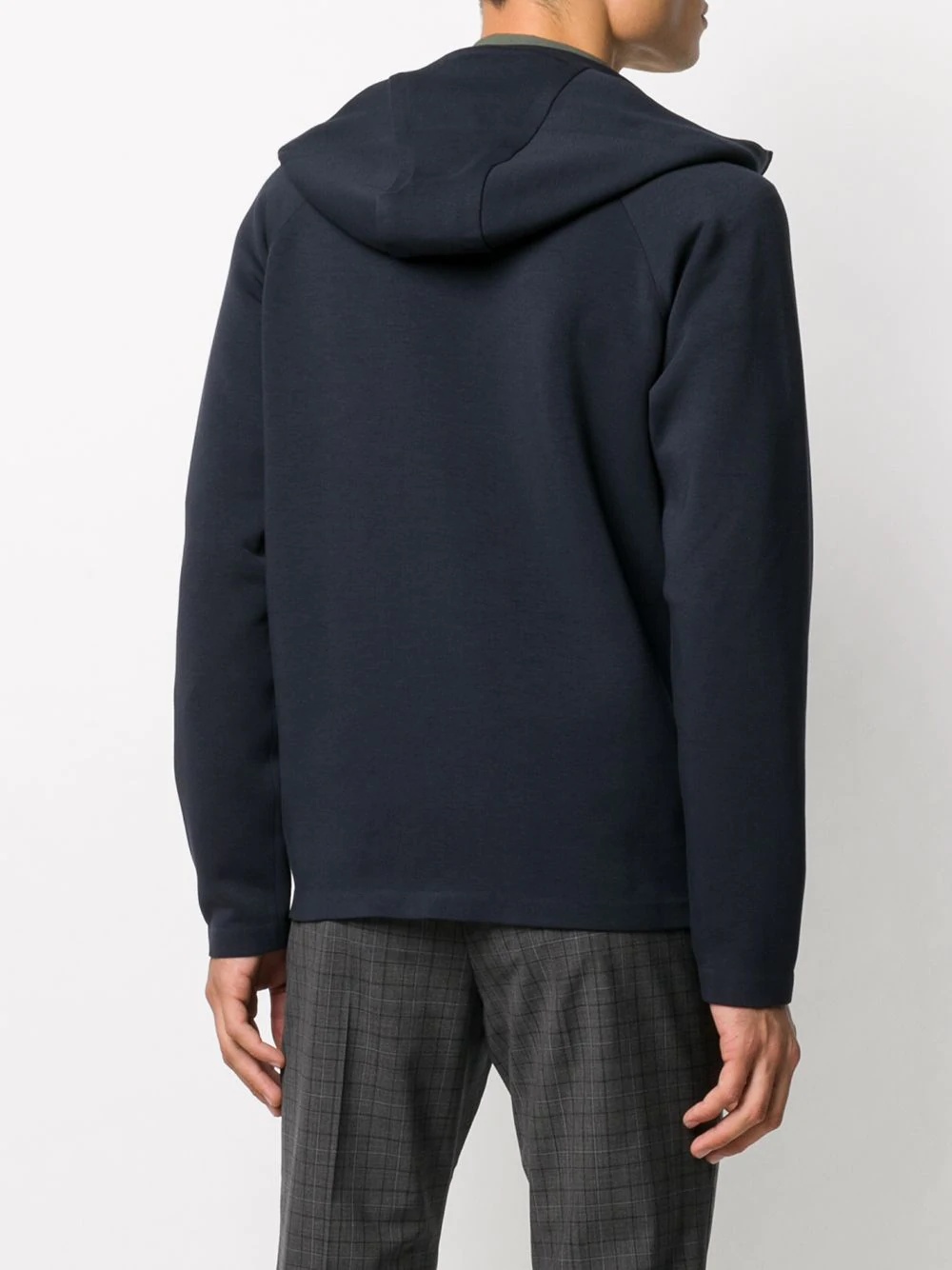 stand-up collar zip-up hoodie - 4