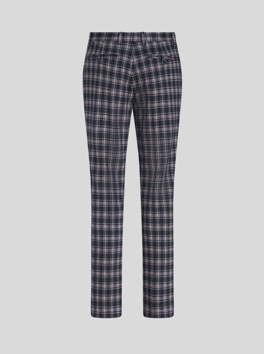 CHECK COTTON TROUSERS - 5