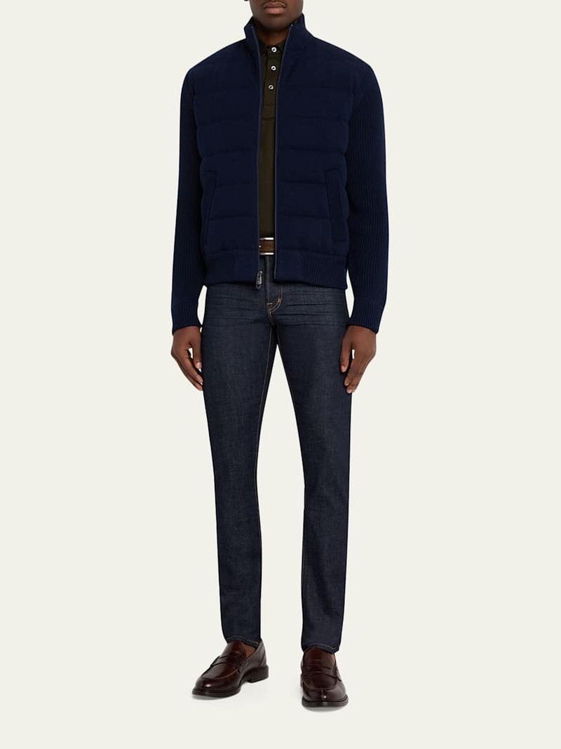 Ralph Lauren Men's Cashmere and Cotton Slim-Fit Polo Sweater outlook