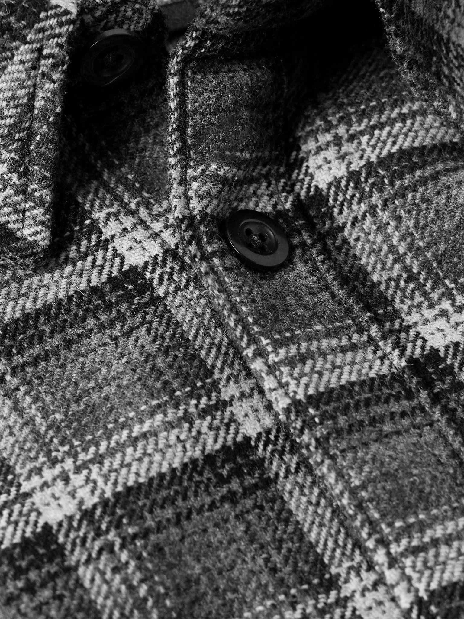 Checked Wool-Blend Overshirt - 5