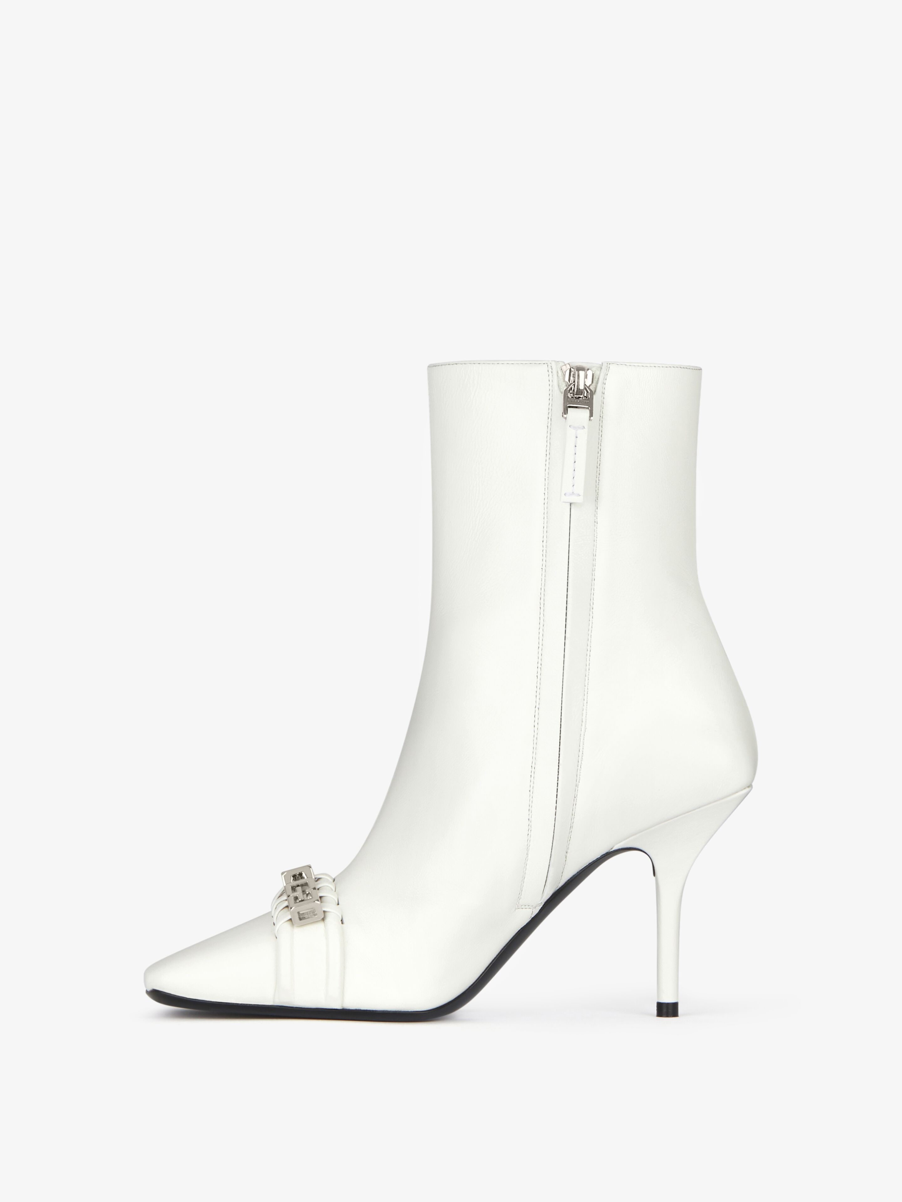 G WOVEN ANKLE BOOTS IN LEATHER - 3