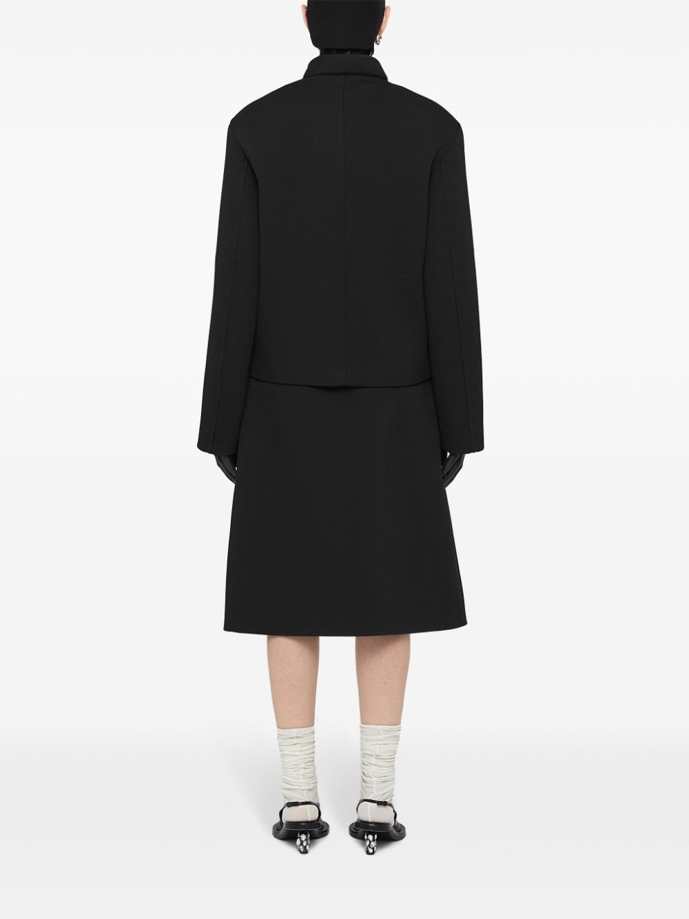 A-line decorative-buttons skirt - 3