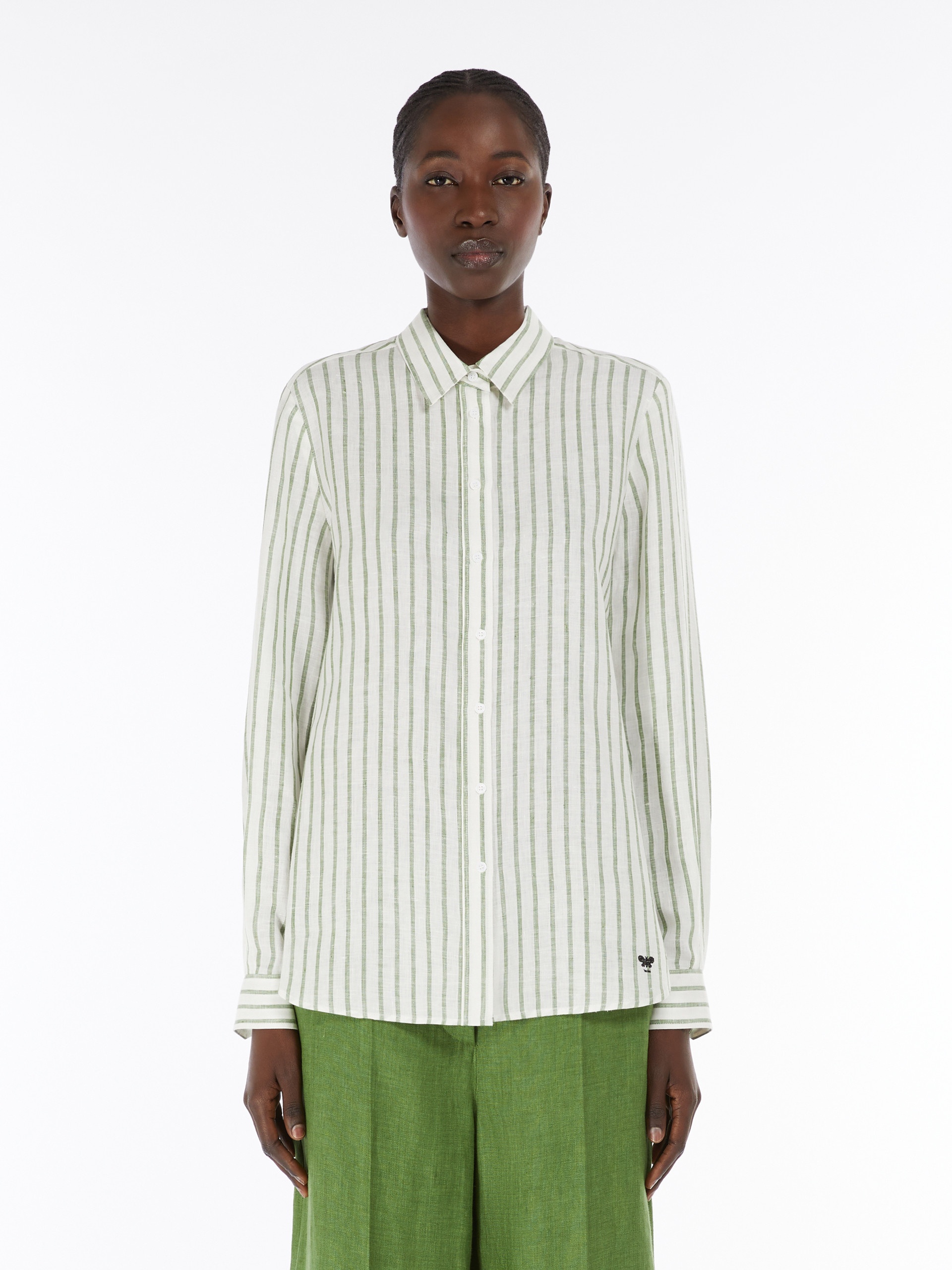 JOSEF Striped linen shirt - 3