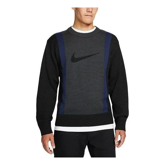 Nike SB Skateboard Colorblock Round Neck Pullover Gray DD0579-010 - 1