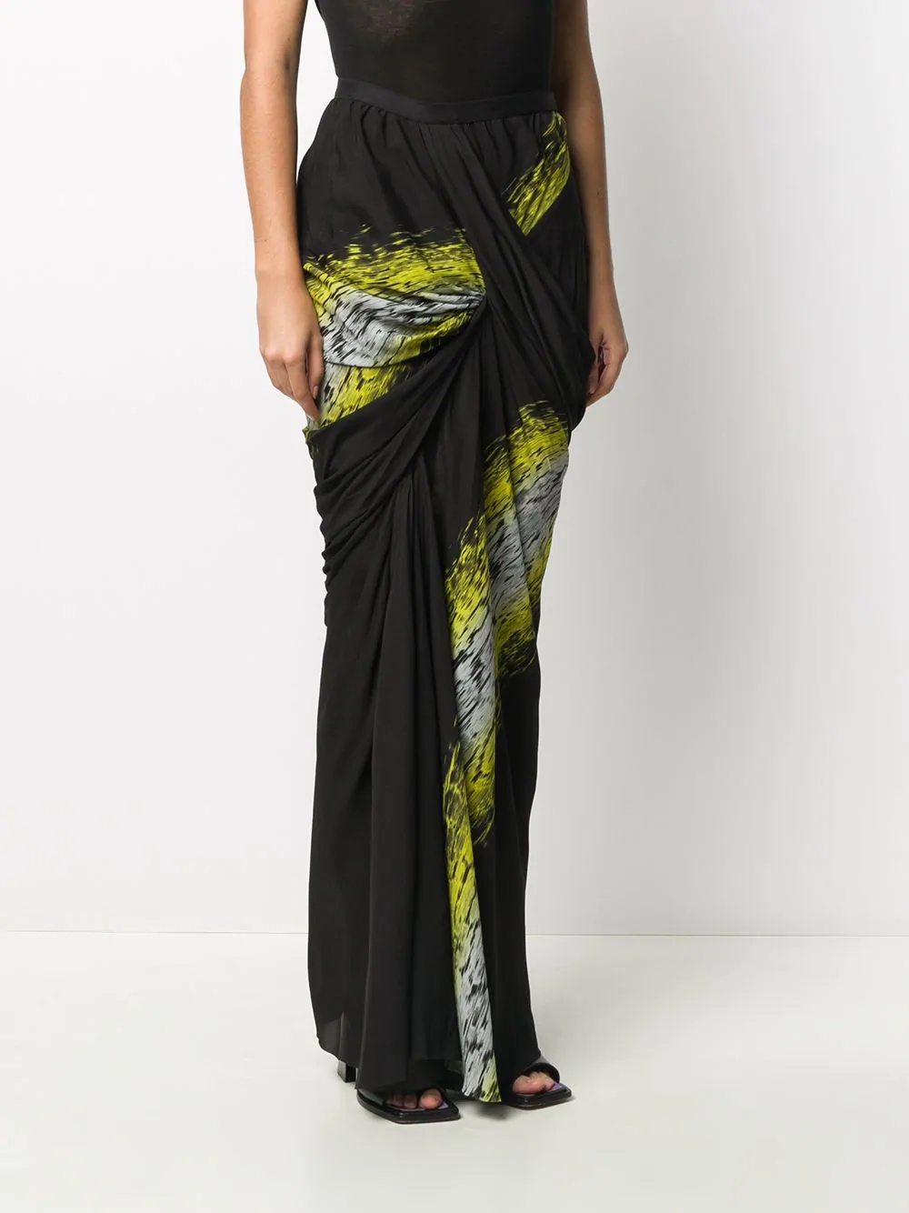 draped maxi skirt - 3