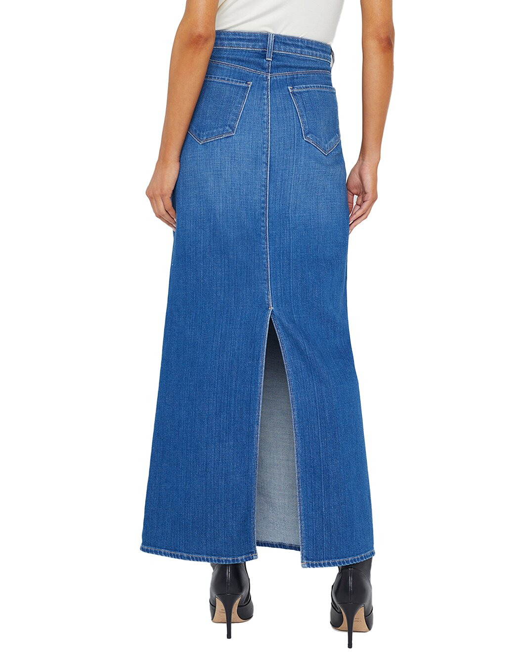 L'AGENCE Miriam Denim Maxi Skirt - 2
