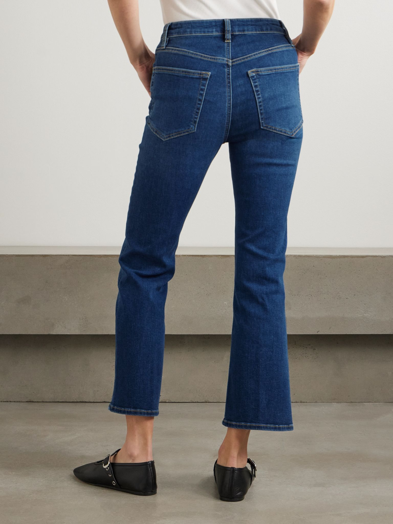The Pencil cropped high-rise slim-leg jeans Mid denim - 4