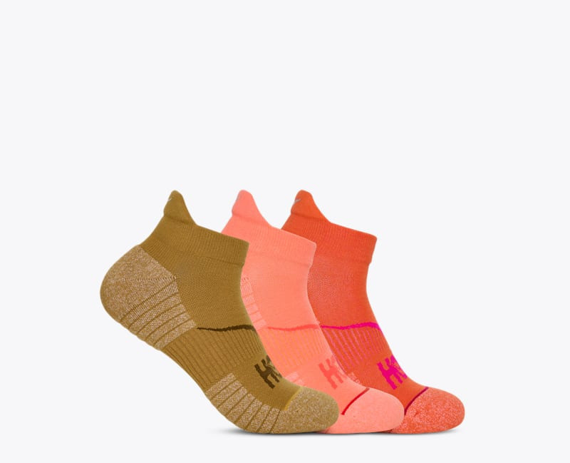 No-Show Run Sock 3-Pack in Mustrd Seed/Neon Cantlpe/Bell Pepper 1