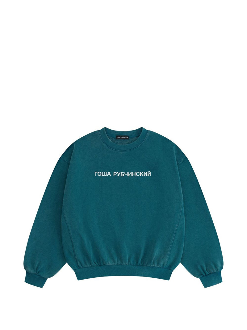 logo-print oversized sweater 1