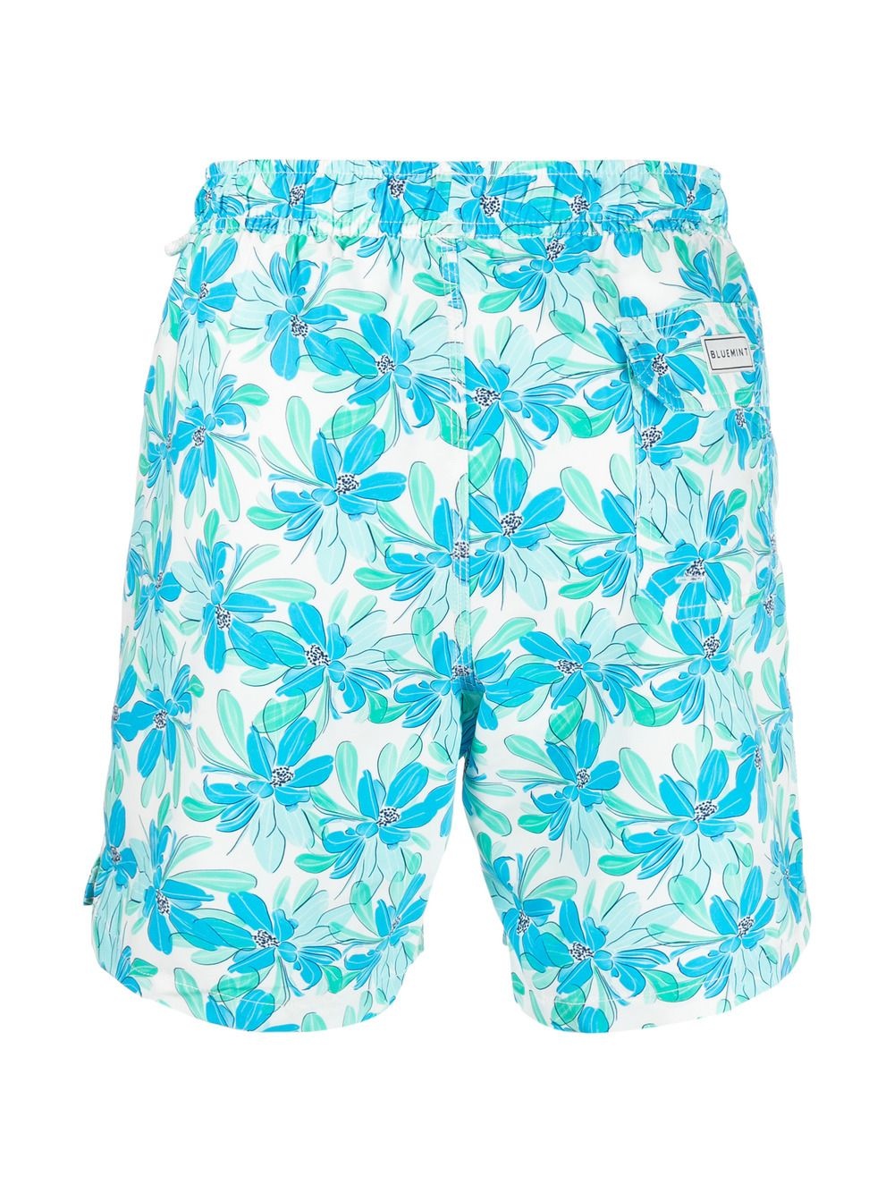 floral-print drawstring swim shorts - 2