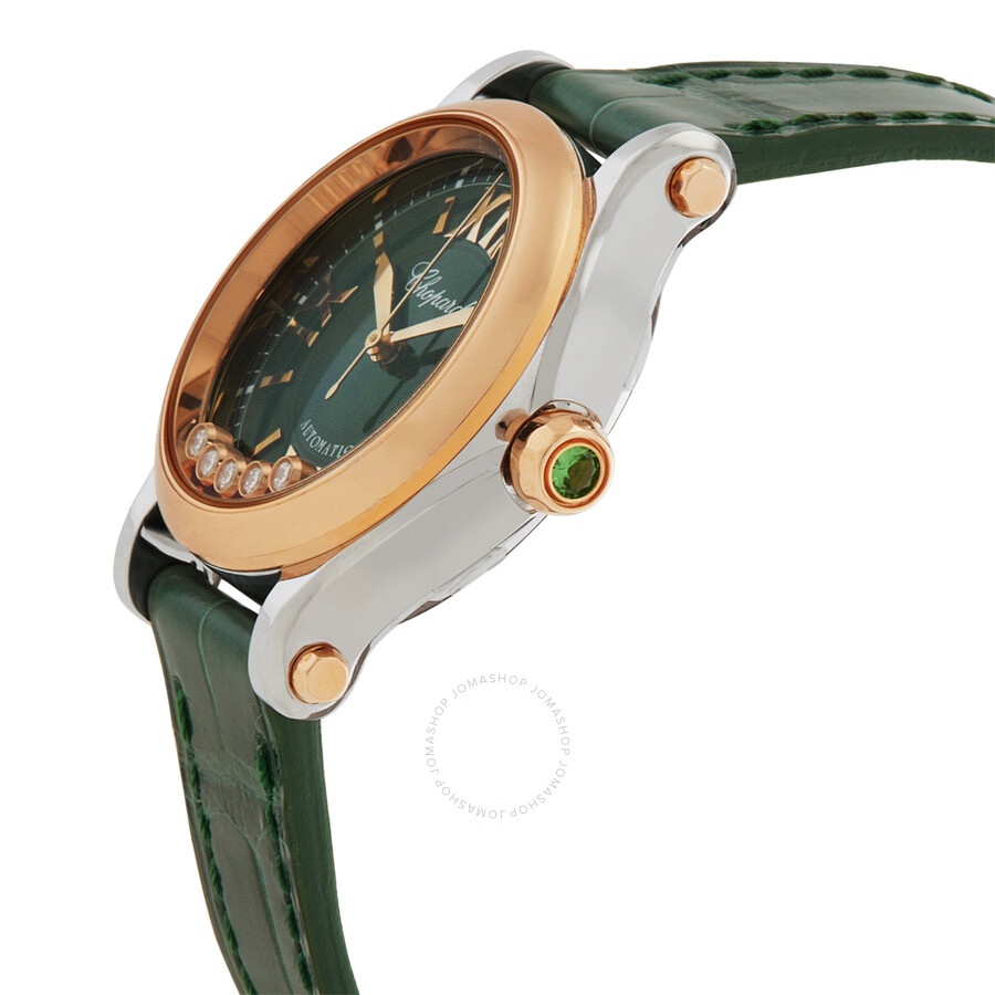 Chopard Happy Sport Automatic Green Dial Ladies Watch 278573-6032 - 2