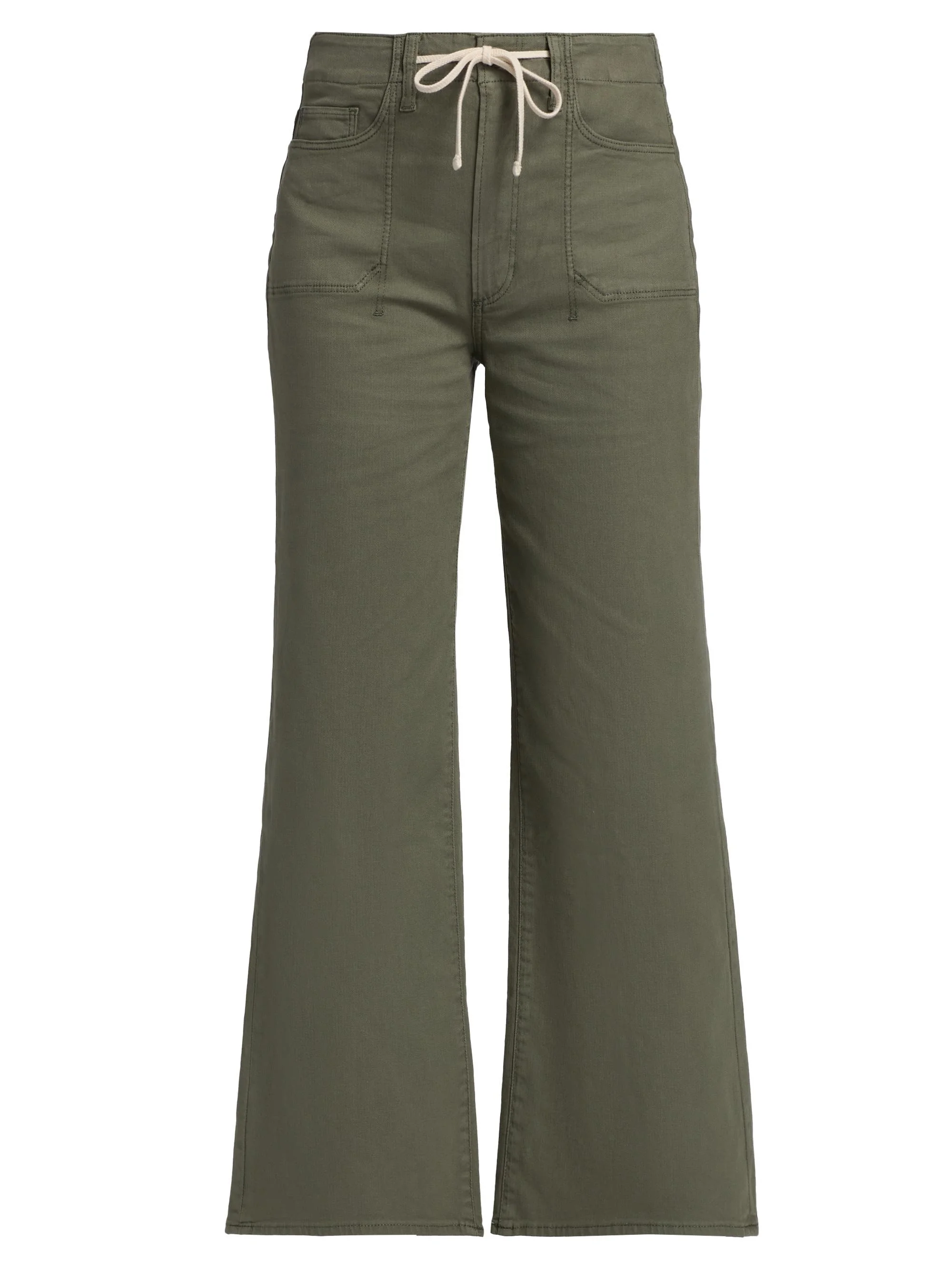 Women's Ari Stretch-Cotton Drawstring Pants - Vintage Ivy Green - 1