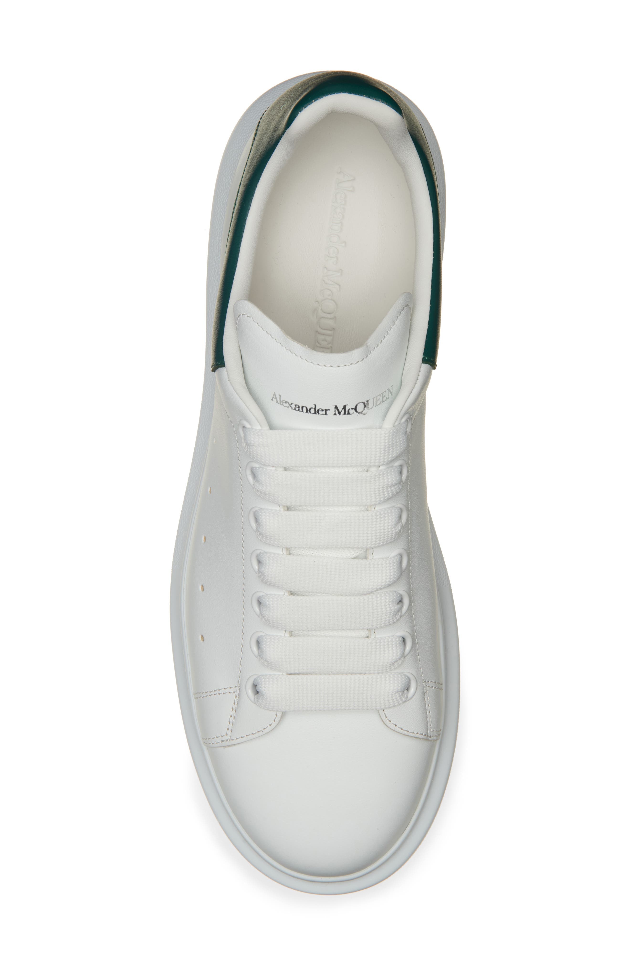McQueen Oversized Sneaker in White/Phthalo Green at Nordstrom - 5
