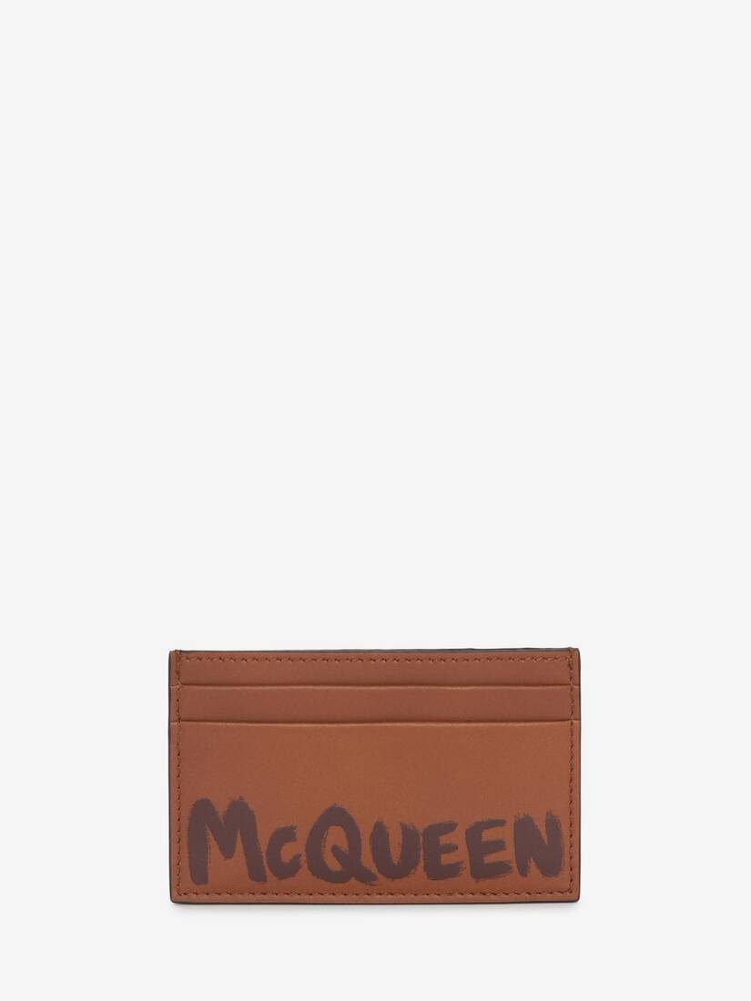 Mcqueen Graffiti Card Holder in Cedar - 1