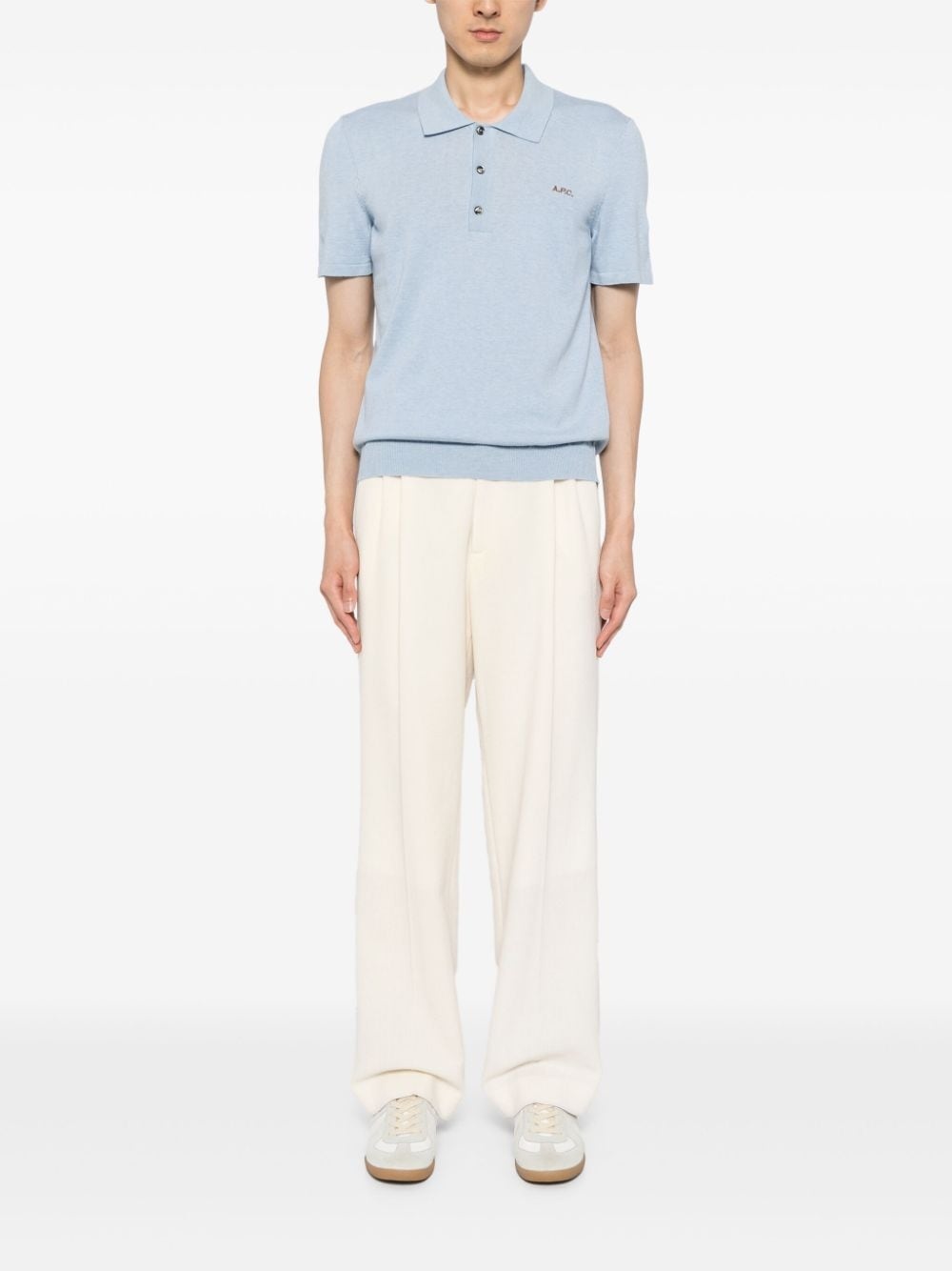 logo-embroidered cotton polo shirt - 2