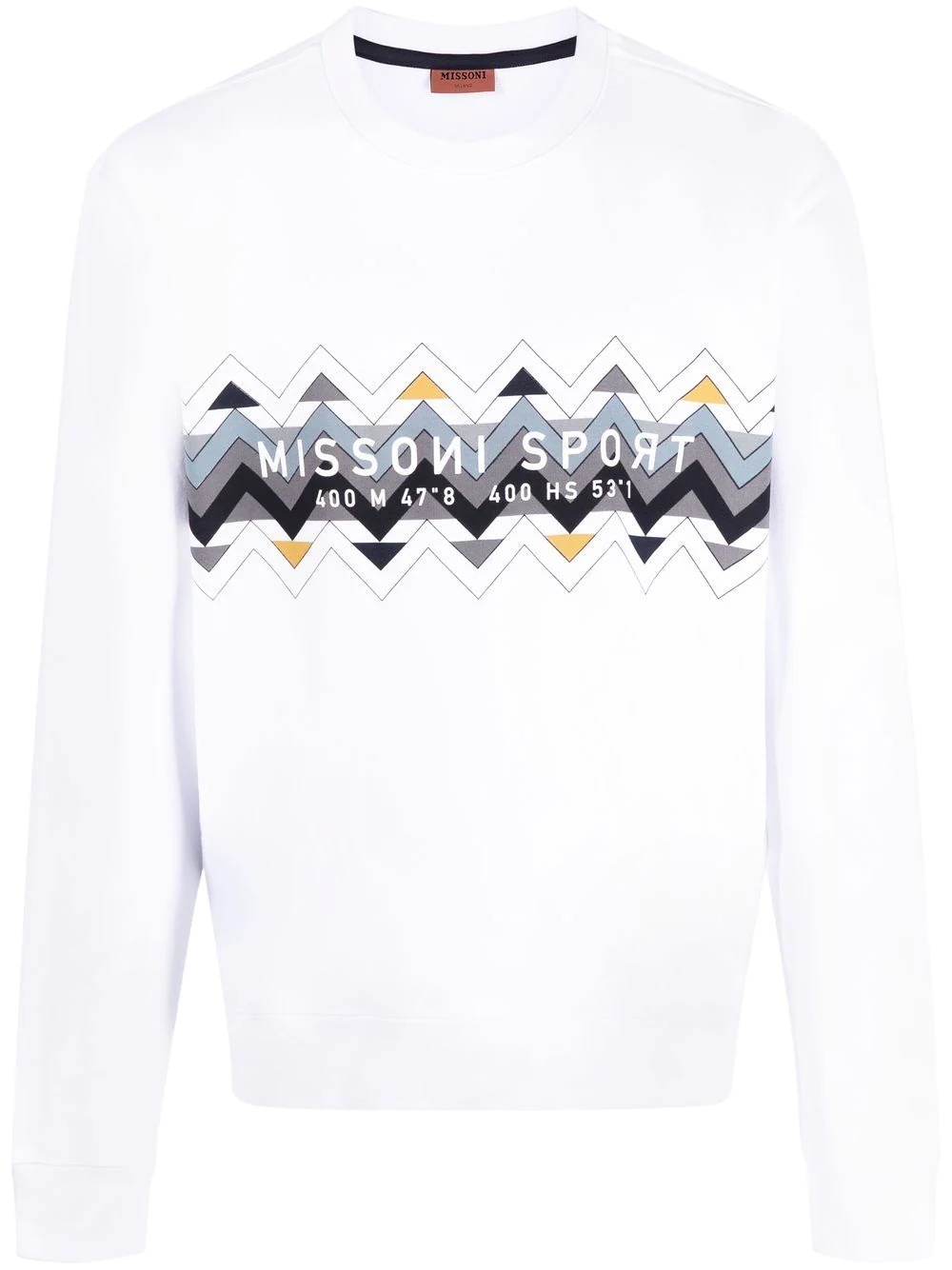 zigzag-print cotton sweatshirt - 1