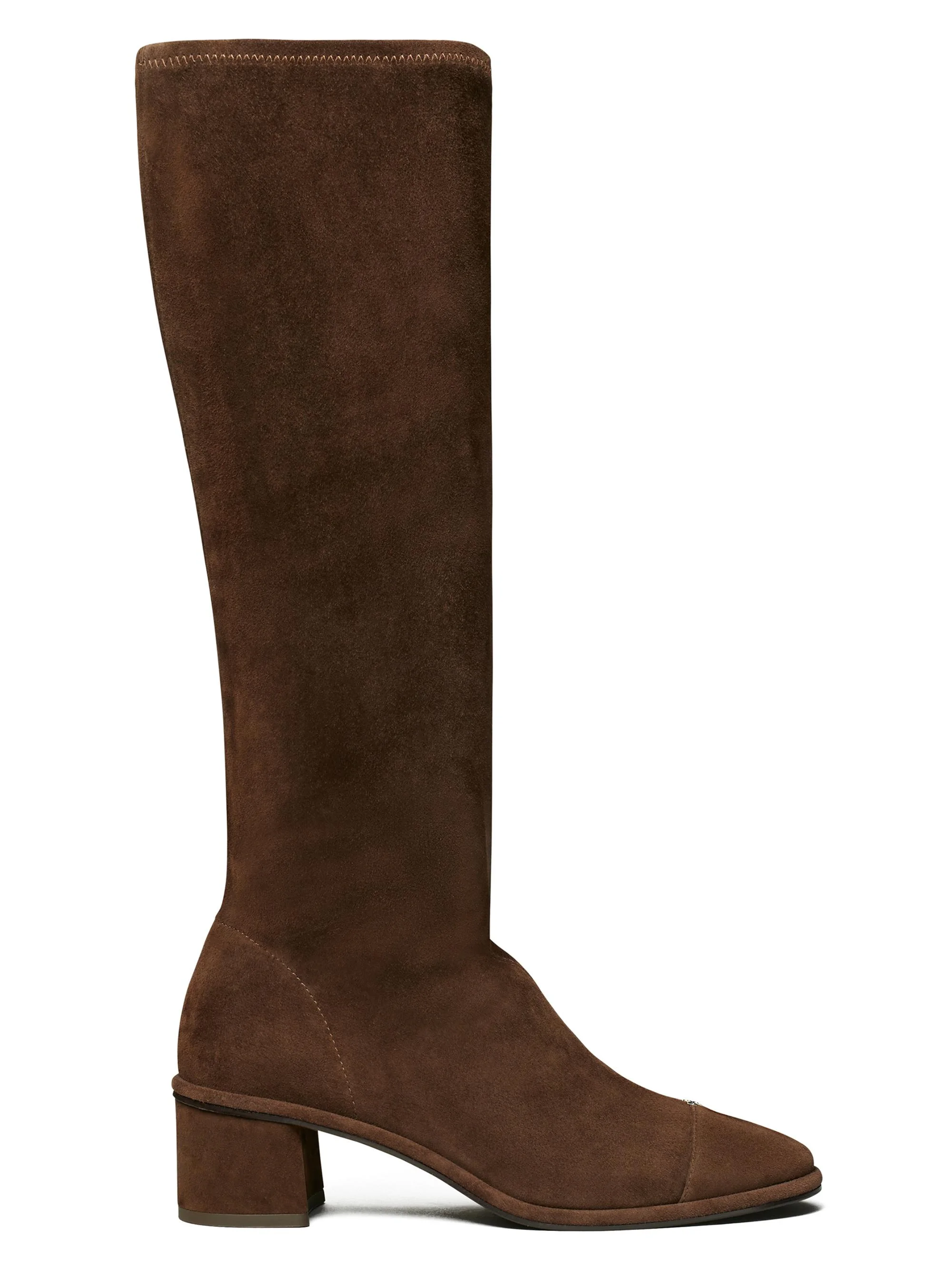 Women's 55MM Suede Knee-High Boots - Dark Cocoa - 1