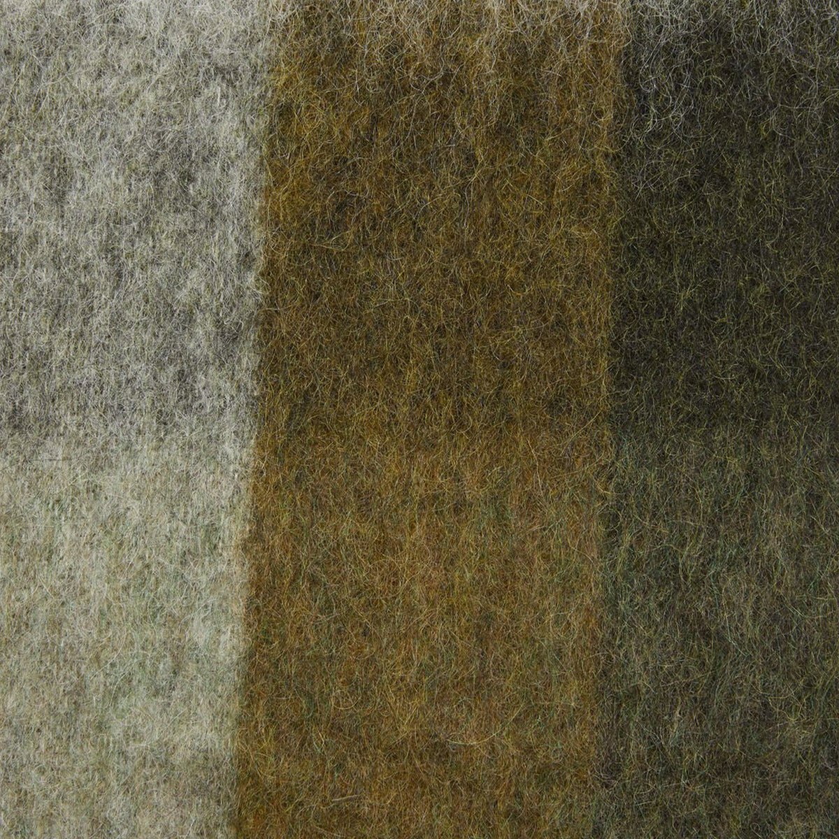MOHAIR CHECKED SCARF (TAUPE/GREEN/BLACK) - 3