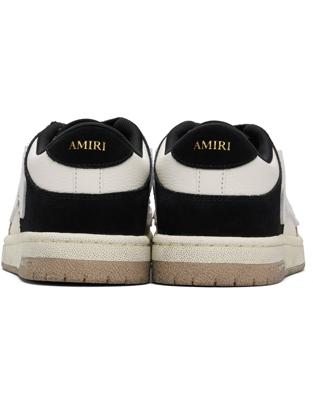Brown & White Distressed Skel Top Low Sneakers - 2