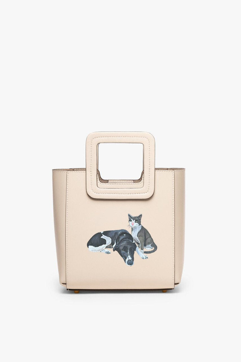 STAUD STAUD CUSTOM MINI SHIRLEY LEATHER BAG | CREAM outlook