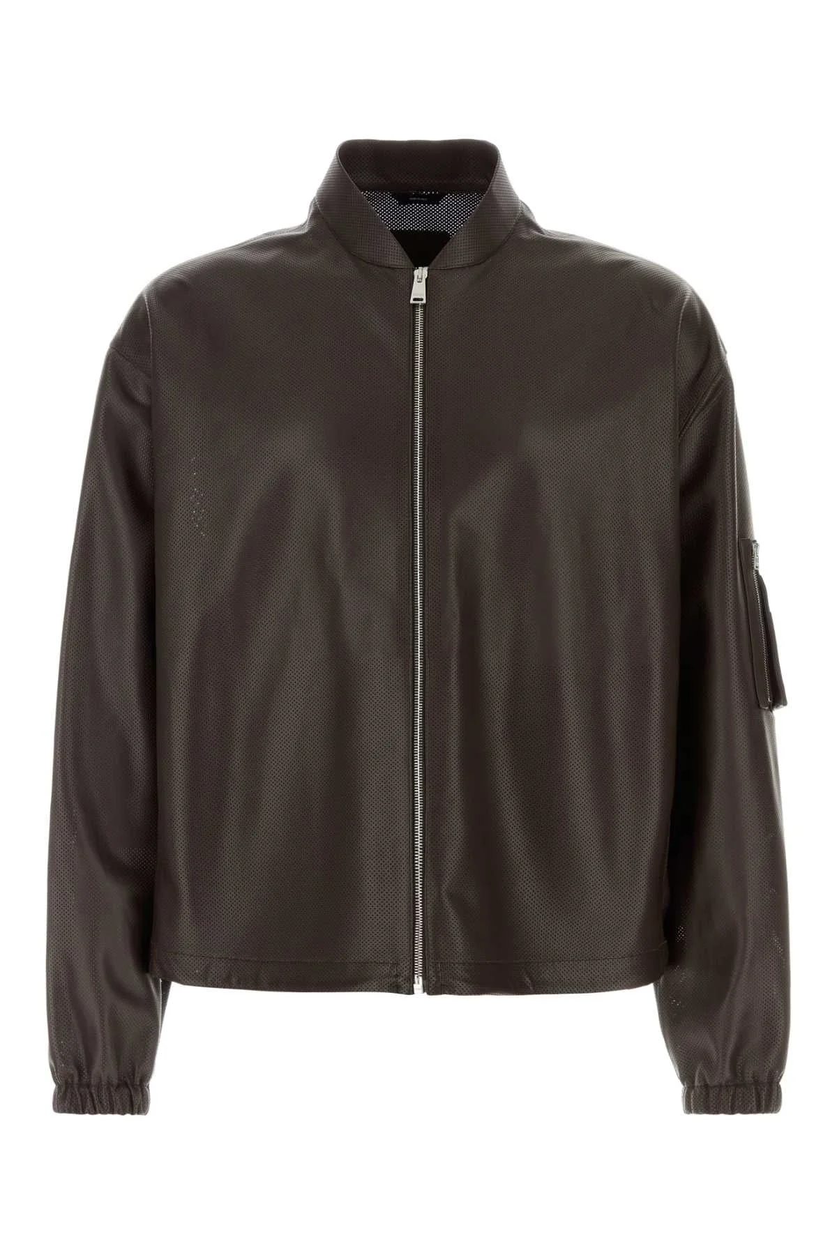 Fendi Micro Bomber Jacket — Brown - 1