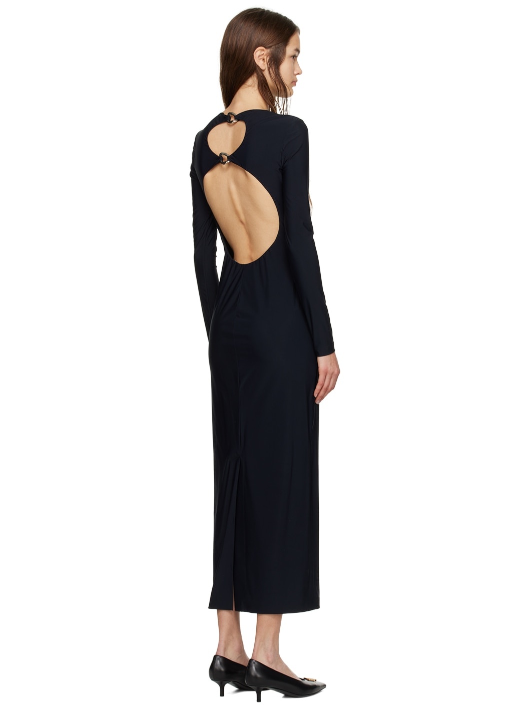 Black Cutout Maxi Dress - 3