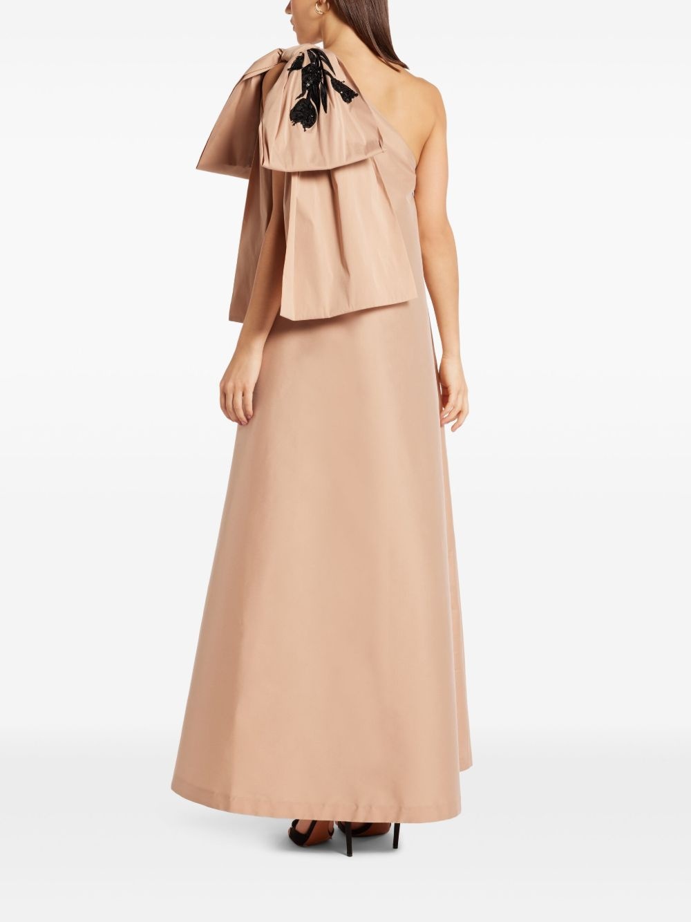 floral-embroidered maxi dress - 4