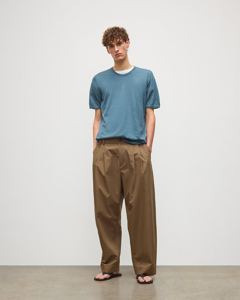 Johnstons of Elgin Boyd Green Superfine Cashmere T-Shirt outlook