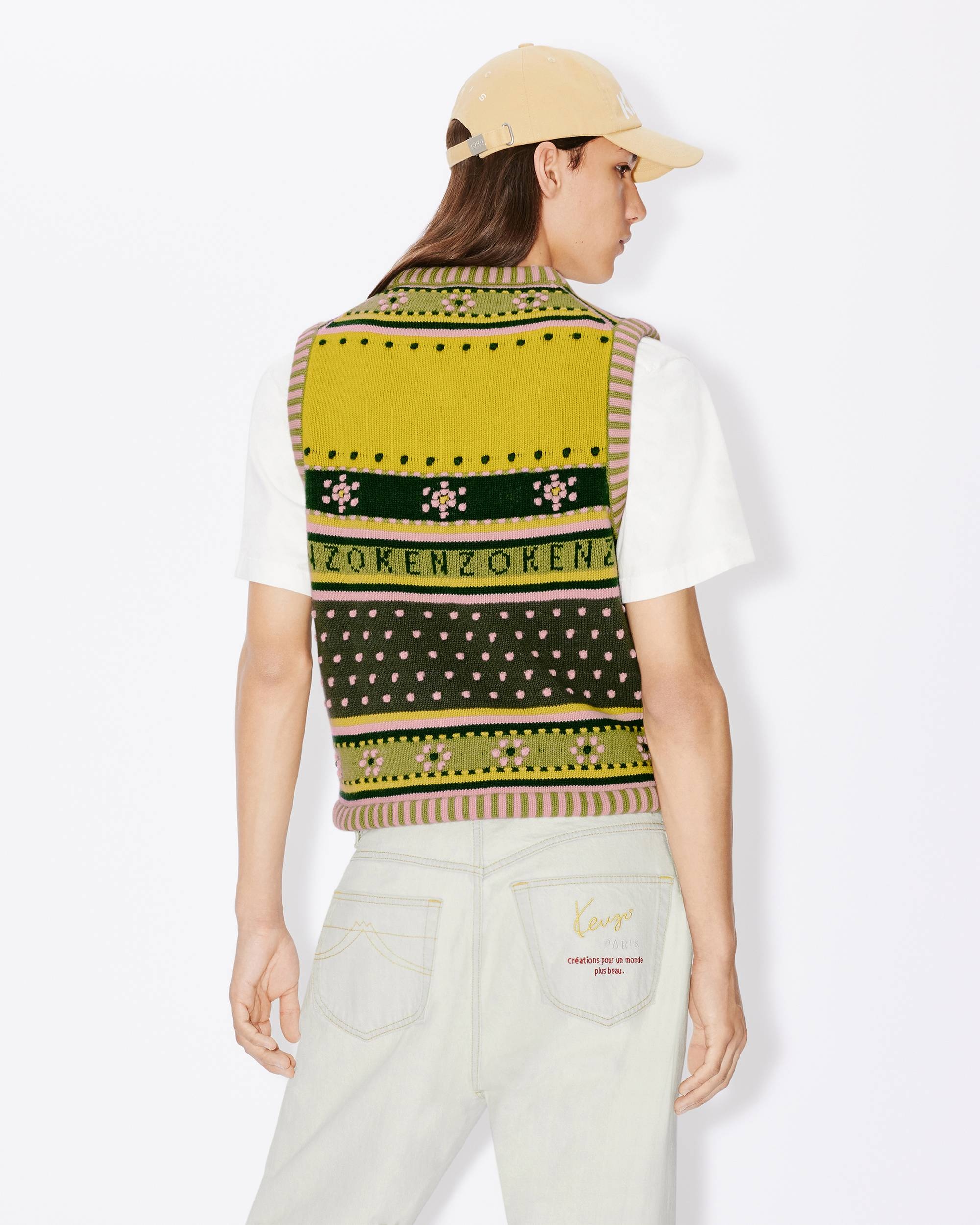Fairisle knitted jumper vest - 4
