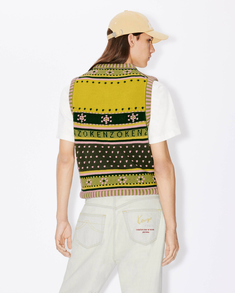 Fairisle knitted jumper vest 4