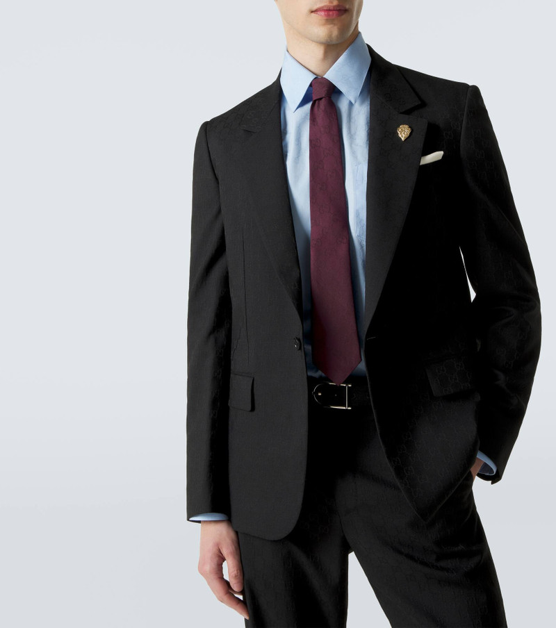 GUCCI GG cotton and silk jacquard tie outlook