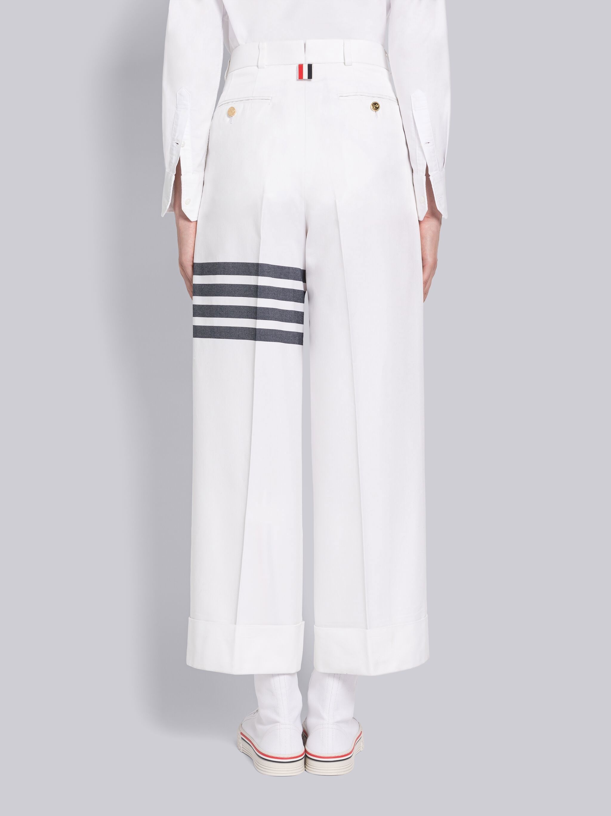 Cotton Twill 4-Bar Single Pleat Trouser - 3