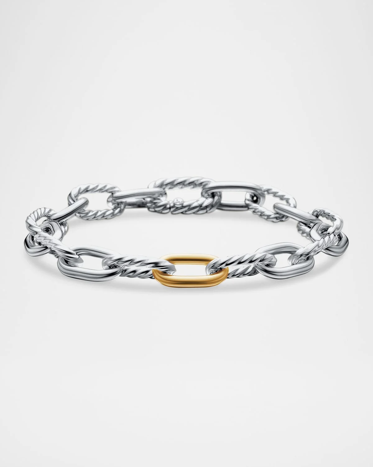 DY Madison Chain Bracelet in Silver with 18K Gold, 8.5mm - 1