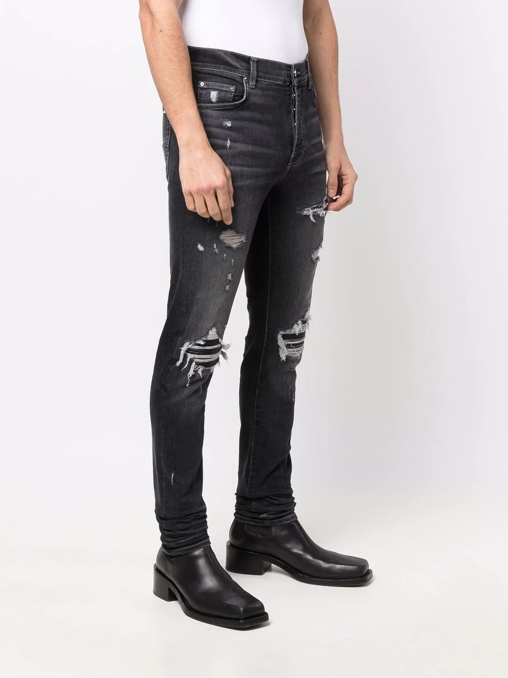 MX1 distressed-effect skinny jeans - 3