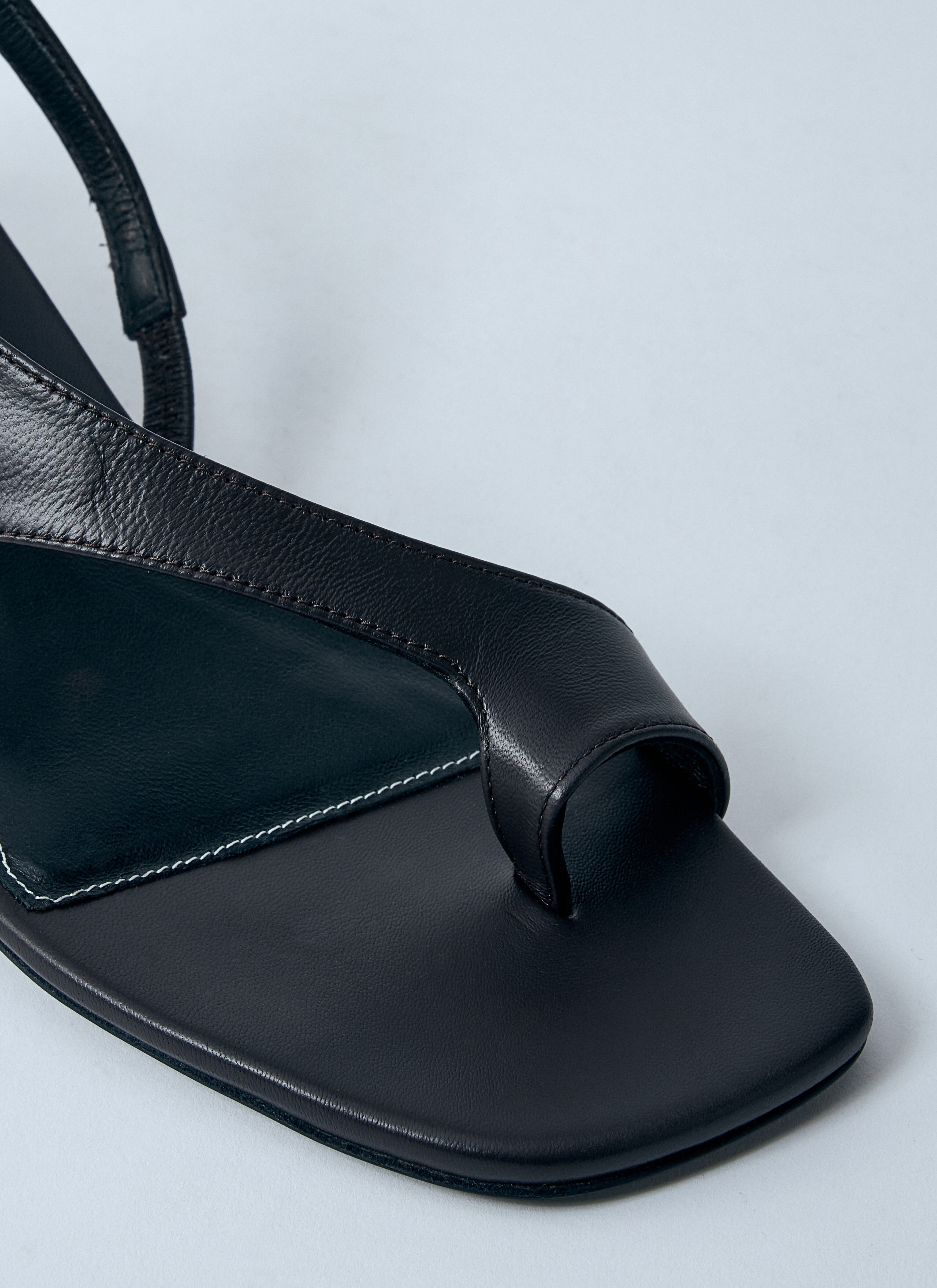 Leather Heeled Sandals - 3