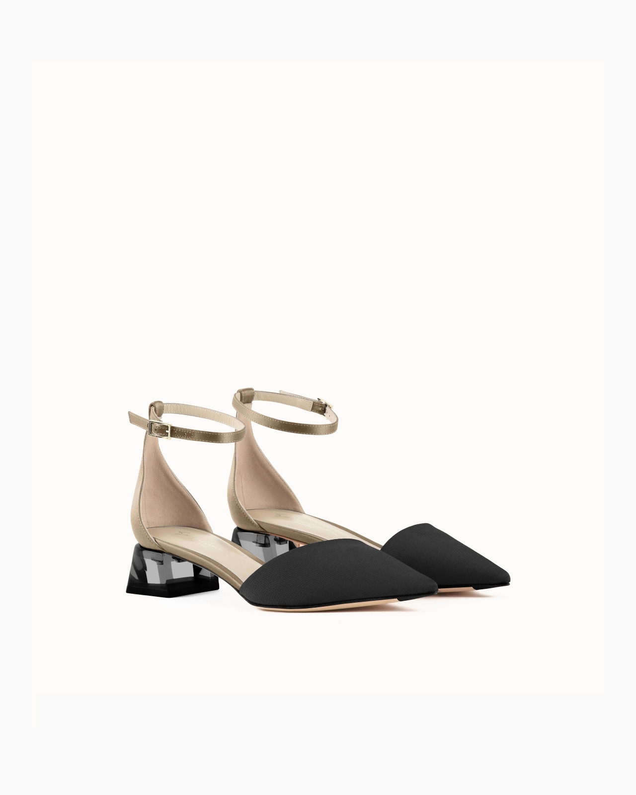 GROSGRAIN AND SATIN D’ORSAY COURT SHOES - 2