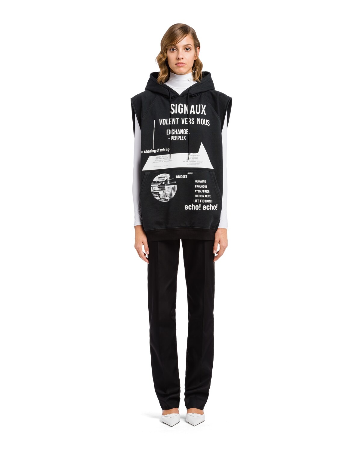 Printed cotton fleece vest - 2
