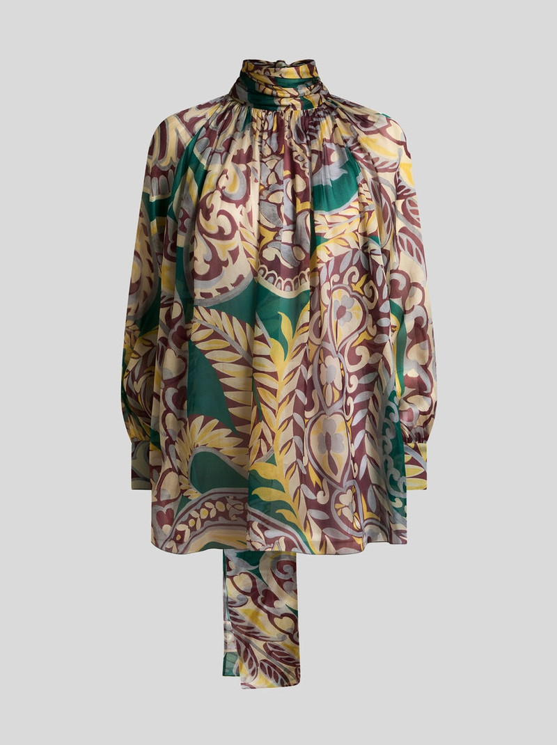 SILK BLOUSE WITH SILK SCARF 1