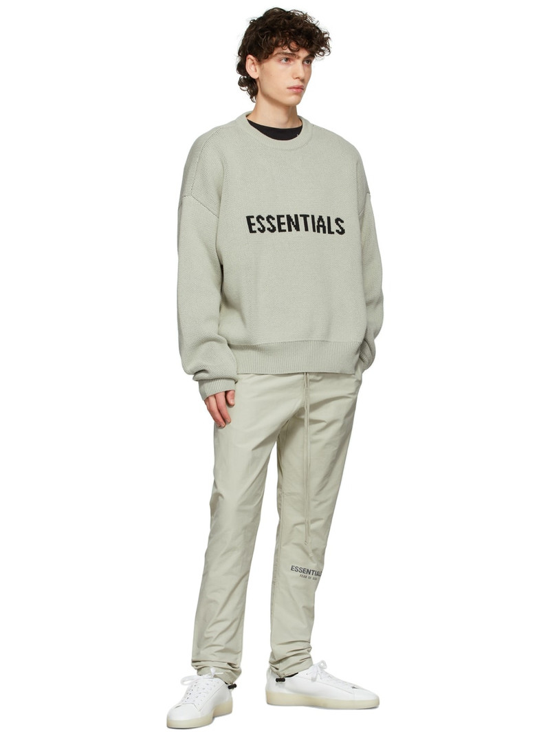 ESSENTIALS SSENSE Exclusive Green Knit Pullover Sweater outlook
