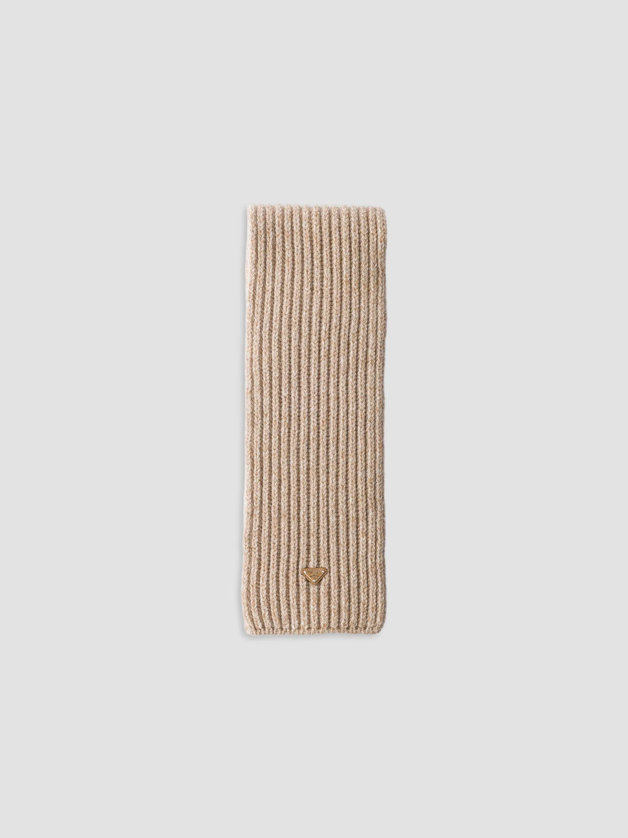 Men's Wool and Cashmere Scarf - Beige - 1