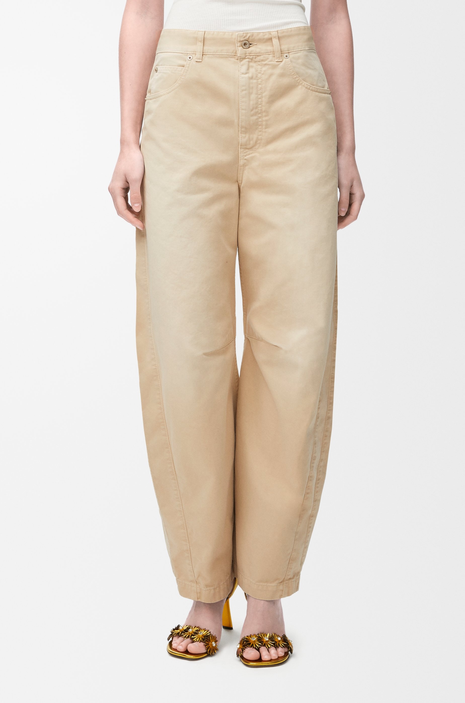 Barrel trousers in cotton - 3