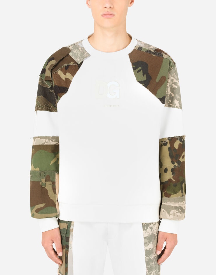 Camouflage patchwork sweatshirt with DG logo - 1