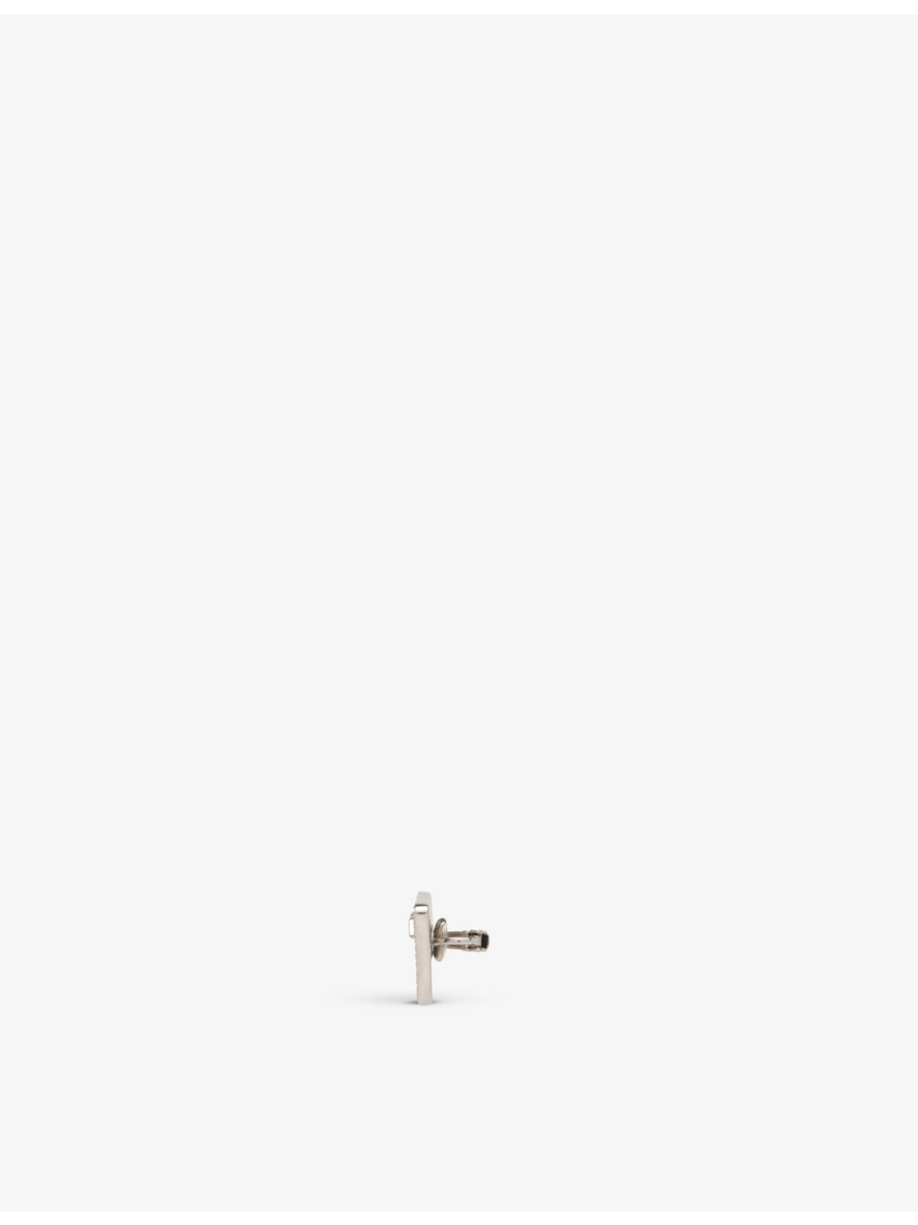 Left logo-embellished sterling silver and crystal single stud earring - 5